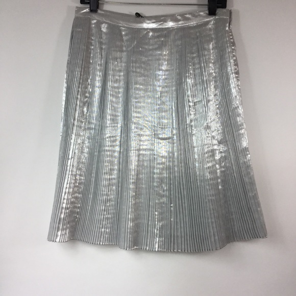 NWT Talbots Metallic Pleated Skirt - Picture 2 of 6